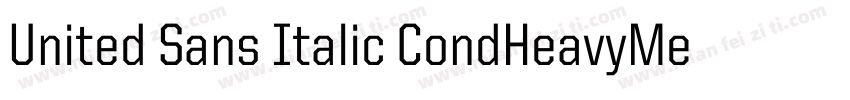 United Sans Italic CondHeavyMedium字体转换